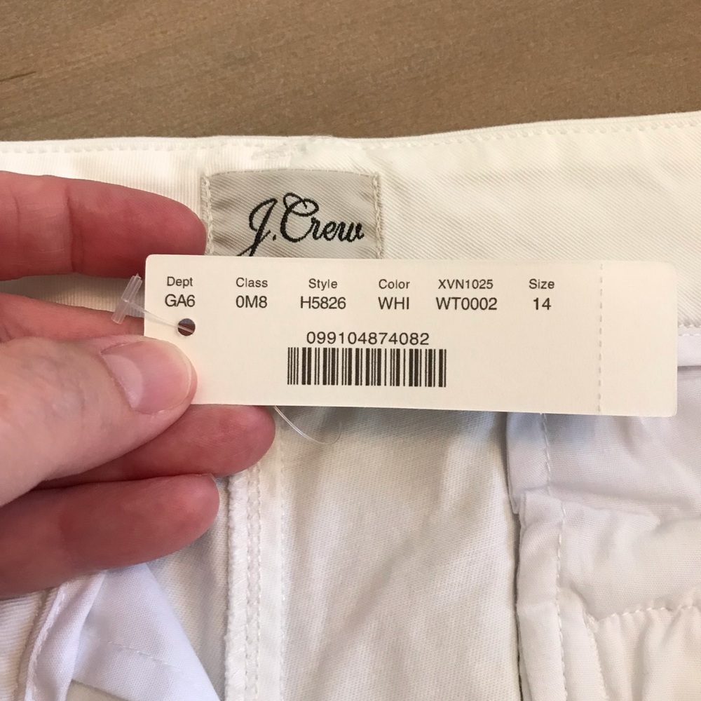 J Crew Women's White Shorts NWT 14 - Picture 6 of 9